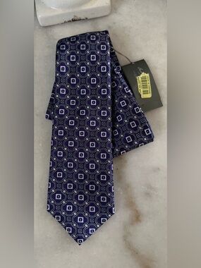 NWT Daniel Cremieux Signature 7-FOLD Silk Tie | Limited Edition Geometric